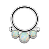 Piercing Septum Clicker Opal Titanio Mirame
