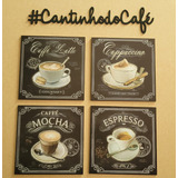 Kit Plaquinhas Cantinho Do Café Cafeteria Conveniência Lojas