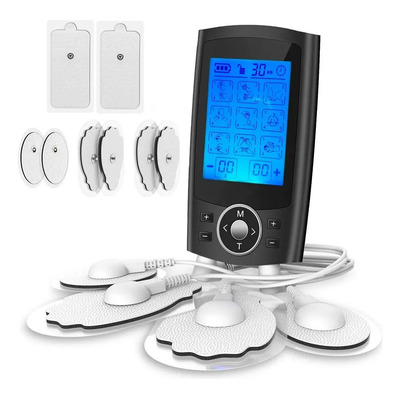 EASYTAO MH-1080 Tens\u002FEms Electroestimulador Portatil Con 36 Modos, Recargable Electrodos Electroestimulador Muscular, Parches para Electroestimulador Con 8 Parches Electrodos, Negro | Meses sin interés
