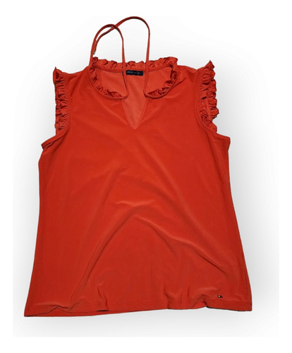 Blusa Tommy Hilfiger Color Naranja De Mujer Talla Grande 