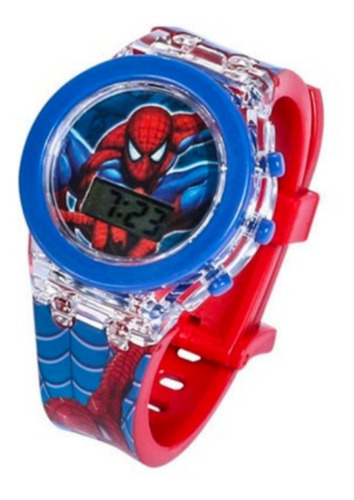 Reloj Digital Spiderman Para Regalo Con Luces En Su Caja