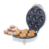 Mini Maquina Hacer Donas Donuts Antiadherente 7 Rosquillas Color Blanco