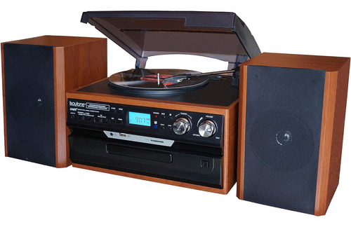 Tocadiscos Con Parlantes Boytone Bt-24mb Bluetooth