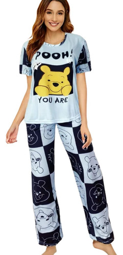 Pijama Winnie Pooh Mimi Mickey  Personaje 3 Piezas Conjunto