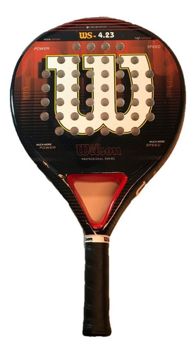 Paleta Wilson Padel Unisex 4.23 Negro-rojo Cli