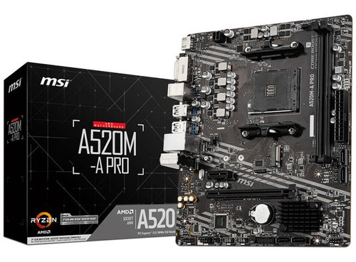 T. Madre Msi A520m-a Pro, Chipset Amd A520,soporta: Amd