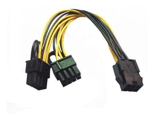 Cable Splitter Pci-e 6 Pin Hembra A Dual 6+2 Pin Macho