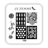 Placa Stamping Acrilico Lefemme Mod168 Local Flores