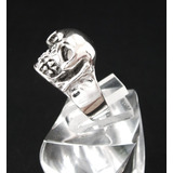 Anillo De Calavera En Plata Ley 0.925