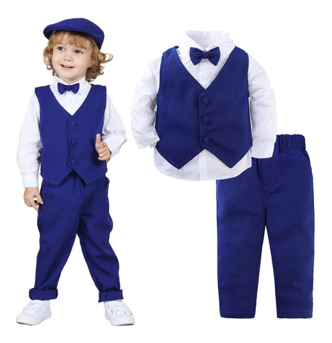 Conjunto Menino Bebe Festa Batizado Colete De 1 A 5 Anos