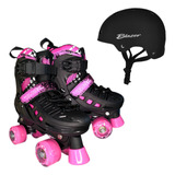 Patines Ajustables Luz Led Para Calle Urbano 2en1 / Casco