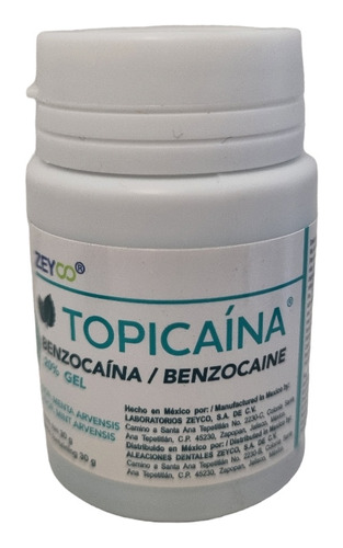 Topicaina Benzocaína 20% Frasco 30g - Zeyco