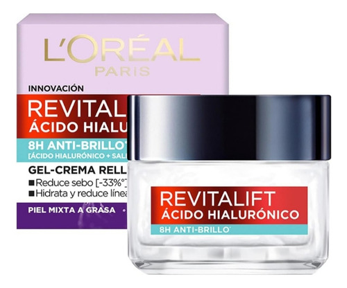 L'oréal Paris Gel Crema Revitalift Ácido Hialurónico 50ml