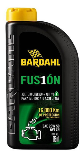 Aceite Multigrado Para Motor 20w-50 Sn + Aditivo Bardahl 1