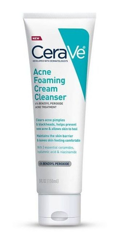 Cerave Acne Foaming Cream Cleanser Limpiador Facial 150ml