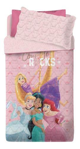 Cubrecama / Cover Con Funda 1 Plaza / 1 ½ Plazas: Princesas