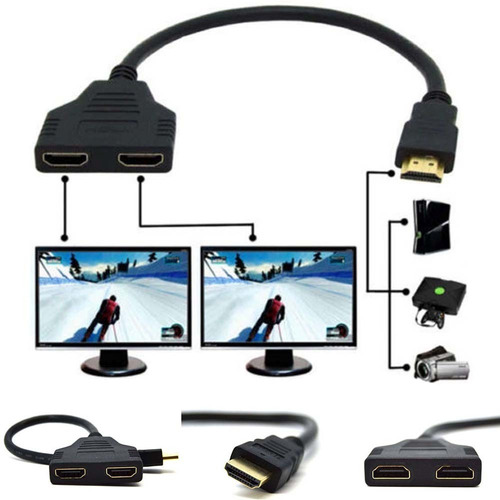 Duplicador Splitter Hdmi 1 Entrada 2 Salidas 1080p