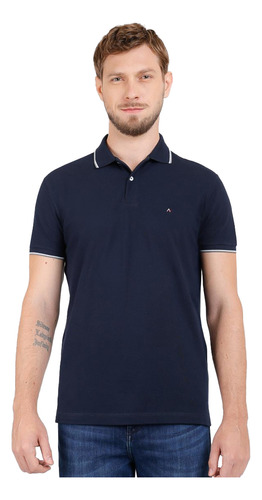 Camisa Polo Aramis 3 Listras In24 Marinho Masculino