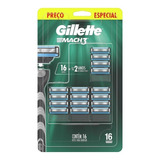 Carga Para Barbear Gillette Mach3 16 Unidades