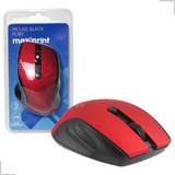 Mouse Sem Fio Wireless Preto E Vermelho 2.4 Ghz Pc/notebook 