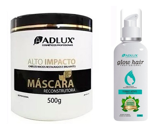 Kit Protetor Térmico Capilar + Máscara De Reconstrução Adlux