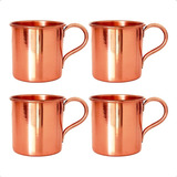 Caneca Moscow Mule Original 100% Cobre | Kit Com 4