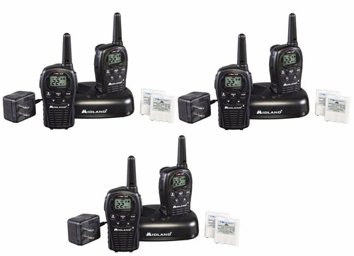 3 Kit Radios Midland Lxt500vp3-3 38km* 24 Millas 22 Canales