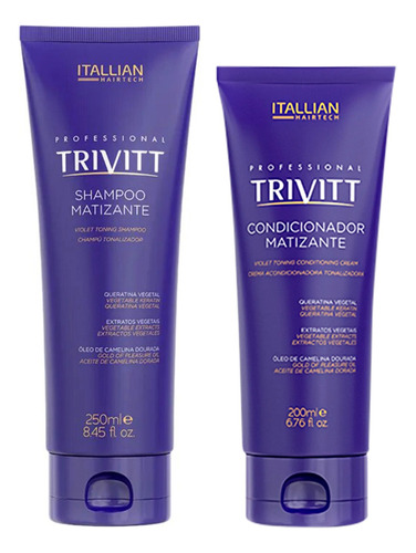 Kit Shampoo E Condicionador Matizante Trivitt Itallian
