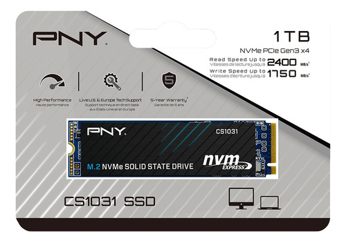 Disco Sólido Interno Ssd Pny 1tb M2 M280cs1031-1tb-cl