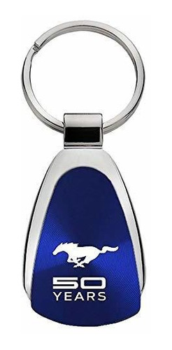 Llavero De Auto Mustang 50 Aniversario De Metal - Azul