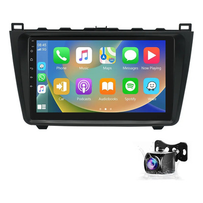 Zk- Estéreo Car Play 8+128g Para Mazda 6 2007-2012 Gps