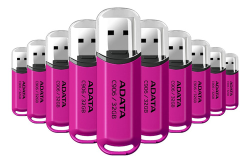 Kit 10 Memoria Usb De 32gb Adata Rosa 2.0