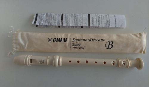 Flauta Yamaha Soprano Barroca Yrs-24b(sem Uso)