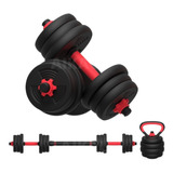 Halter Ajustável Dumbbell Kettlebell Anilha 30kg Musculação