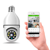 Camera Wifi Lampada Segurança 360 Ip Full Hd Visão Noturna