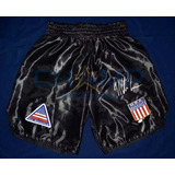 Short Autografiado Mike Tyson Box Boxeo Iron Everlast 80's