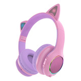 Audífonos Shuqia, Bluetooth/plegable/rosado/con Microfono