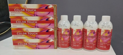 Tintes Colortouch Wella 4unidades+ 4 Emulsion Oxidantes