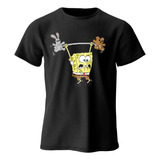 Playera Caballero Bob Esponja Gym Pesas Envío/gratis