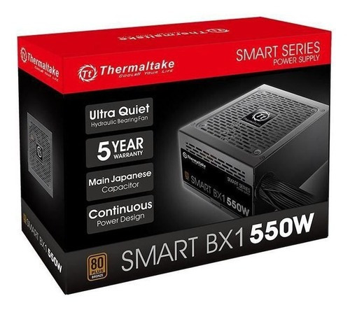 Fonte De Alimentação Para Pc Thermaltake Technology Smart Bx1 Series Spd-550ah2nkb 550w