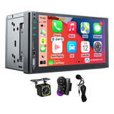 2 Din Carplay Auto Estéreo Mirrorlink Con Pantalla 7''táctil Color Mp5+mic+swc+12ledbackupcamera