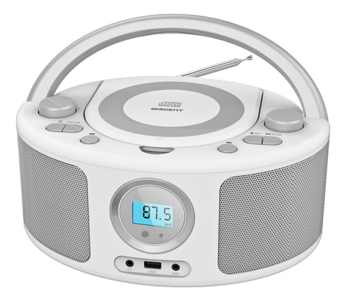 Reproductor Portatil Wiithink Bluetooth/radio/cd/usb, Blanco