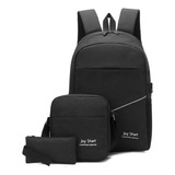 Mochila Multifuncional Elegante De 3 Piezas Con Puerto Usb