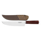 Cuchillo Para Carne 8 De Acero Inoxidable Mango Rojo Polywo Color Marrón Oscuro