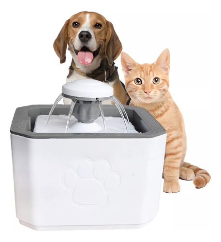 Fuente De Agua Eléctrica Para Mascotas Perros Gatos 2,5l 