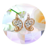 Aretes Oro 24k Mariposa Mujer Diamantes Estilo Victoriano