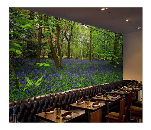 Papel De Parede Floresta Natureza Árvores 3d M² Xna162