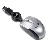 Mouse Genius Micro Traveler Retractil Mini Notebook Silver