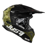 Casco Cross J39 Kinetic Camo Army Green Black Matt Just1