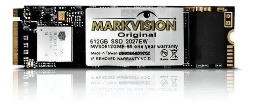 Disco Solido M.2 Nvme Markvision 512gb Bulk Color Negro